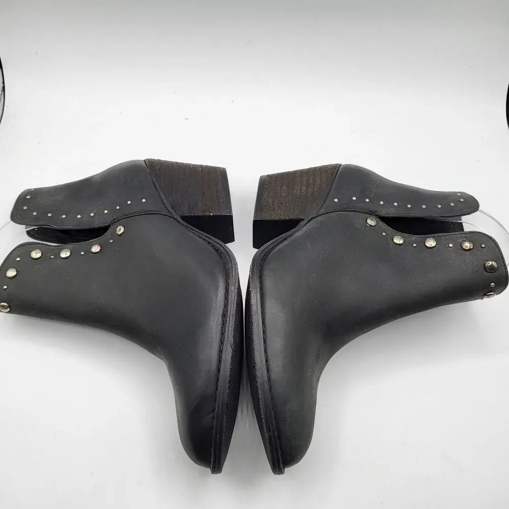Musse & Cloud Aster Black Studded Leather Bootie 2.5